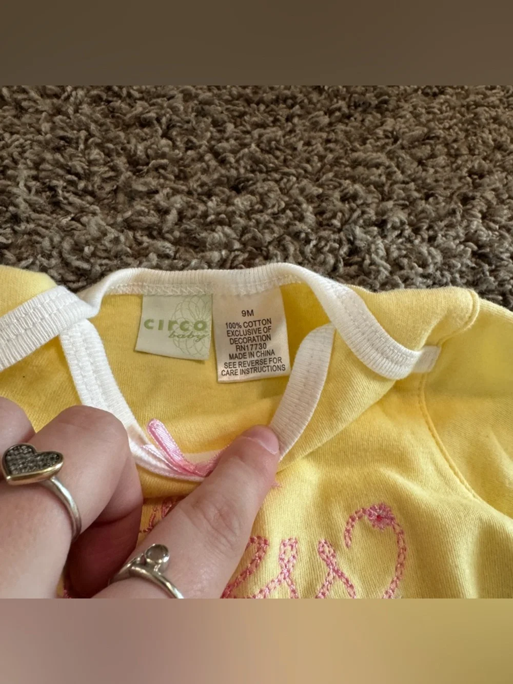 NWT Vintage Circo Yellow Top with Pink & Orange Floral Pants 9 Months